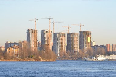 Neva Nehri manzaralı, St. Petersburg.