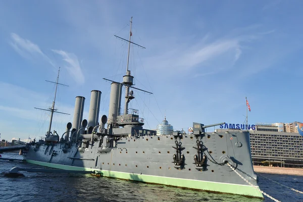 Aurora kruiser museum in Sint-Petersburg — Stockfoto