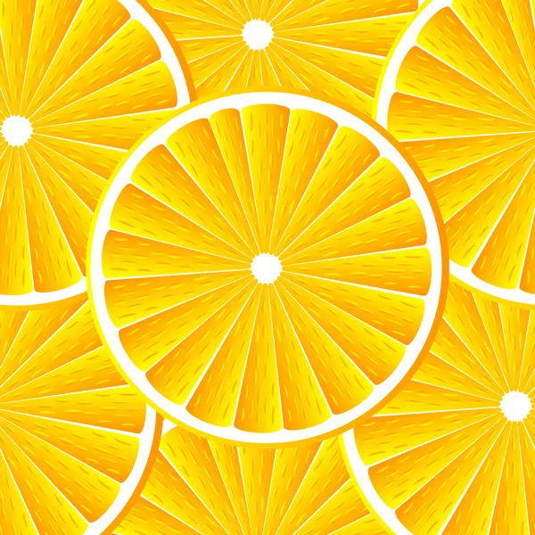 Tranches d'orange fond . — Image vectorielle