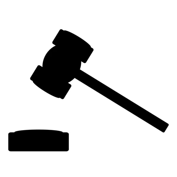 Judecător gavel icon — Vector de stoc