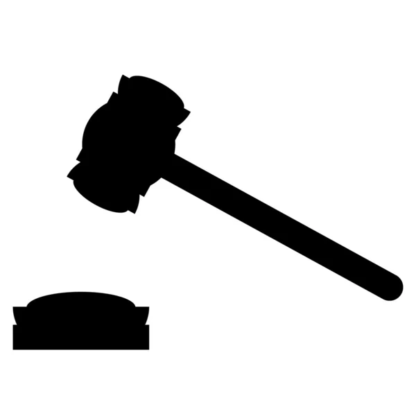 Judecător gavel icon — Vector de stoc