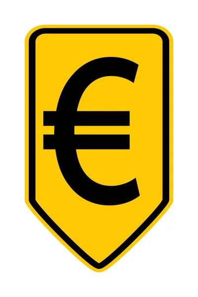 Botón euro . — Vector de stock