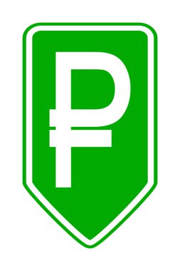 Rus Rublesi simge düğmesi.