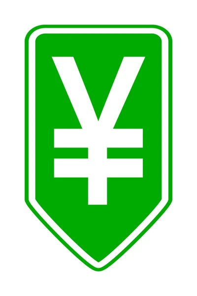 Pulsante simbolo Yen Giappone . — Vettoriale Stock