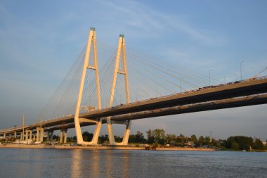 kablo braced Bridge'de st.petersburg.