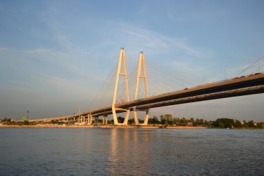 kablo braced Bridge'de st.petersburg.