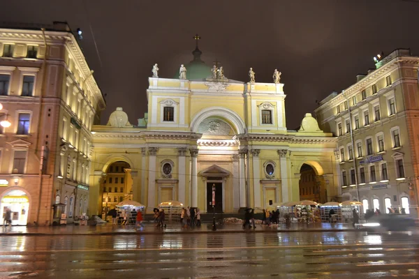 Night of St. Petersburg, Nevsky Prospect. — Stock Photo, Image