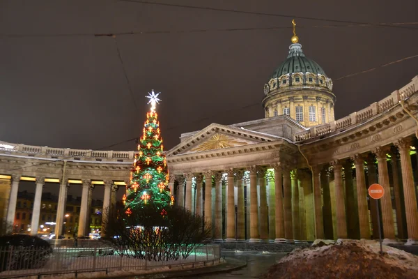 Geceleri Kazan Katedrali. — Stok fotoğraf