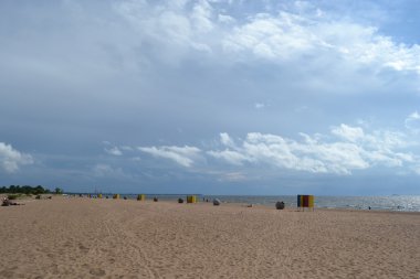 Baltık Denizi sahilde.