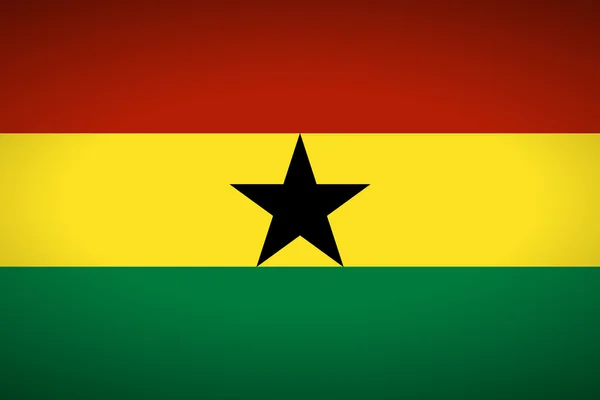Flagga ghana. — Stock vektor