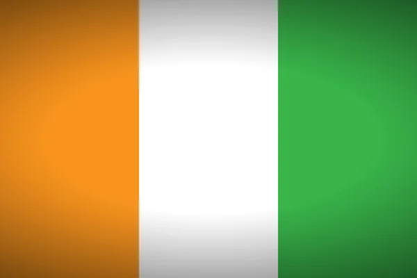 Elfenbenskustens flagga — Stock vektor