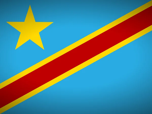 Demokratik Kongo Cumhuriyeti Bayrağı — Stok Vektör