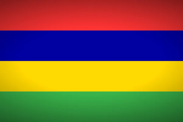 Vlag van mauritius — Stockvector