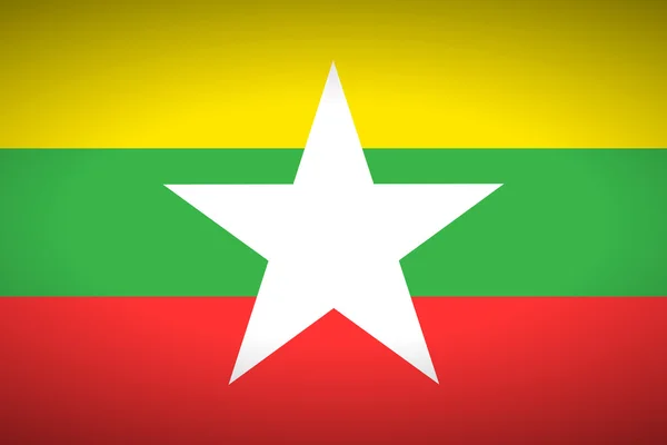 Flagga myanmar — Stock vektor