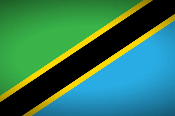 Bandiera della tanzania . — Vettoriale Stock