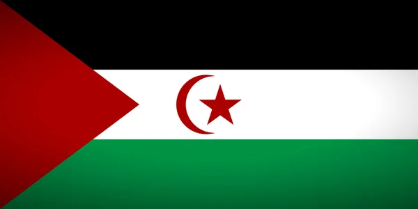 Vlag van sahrawi Arabische democraticrepublic. — Stockvector