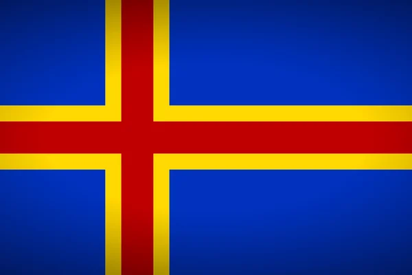 Bandera de Aland Island . — Vector de stock