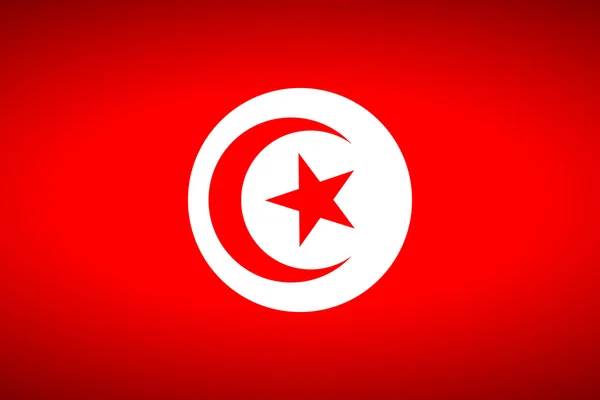 チュニジアの旗. — ストックベクタ