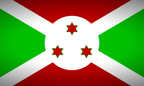 Bandera de Burundi . — Vector de stock