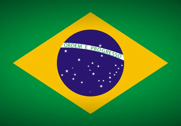 Bandera de Brasil . — Vector de stock