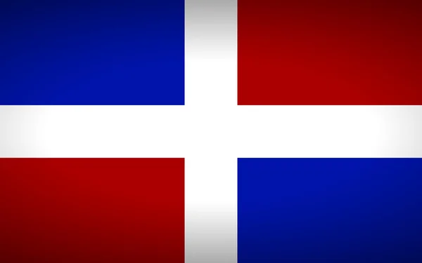 Flaga Republiki Dominikańskiej. — Wektor stockowy