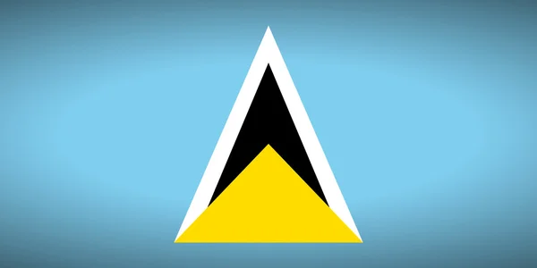 Saint Lucia flagga. — Stock vektor