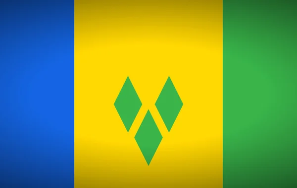 Flagga saint vincent och Grenadinerna. — Stock vektor