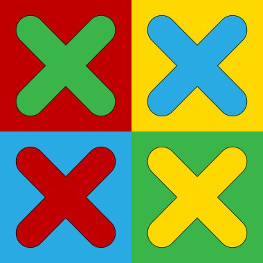 Pop sanat sembol simge Sil.