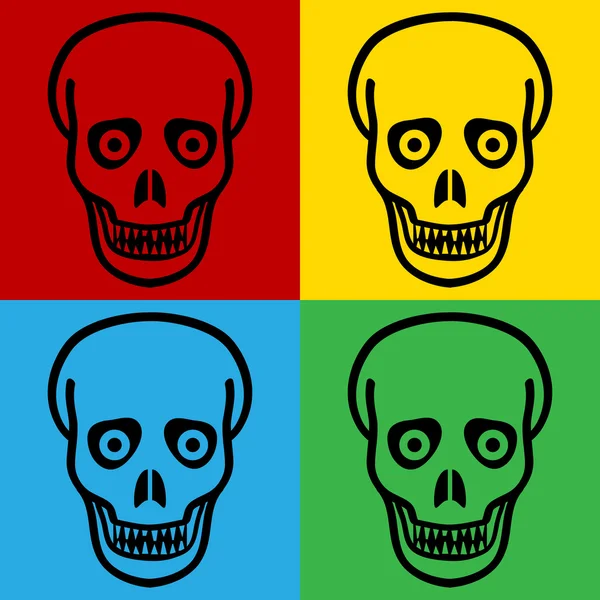 Pop art zombie symbol icons. — Stock Vector