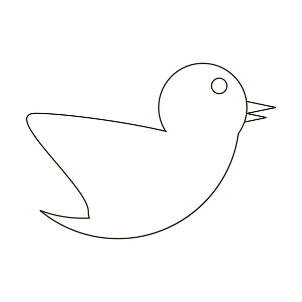 Icono de pájaro. — Vector de stock