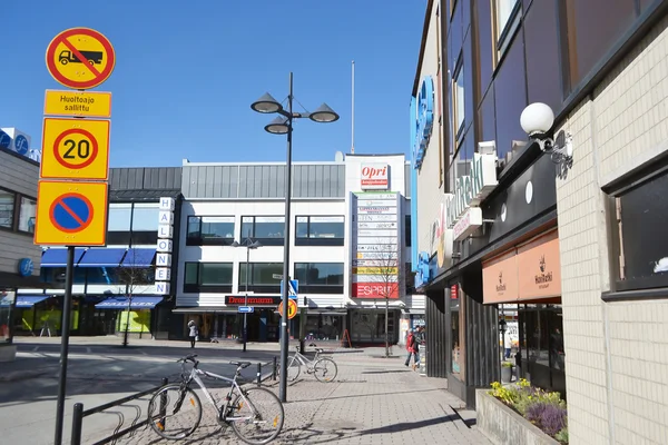 Ulica w centrum lappeenranta. — Zdjęcie stockowe