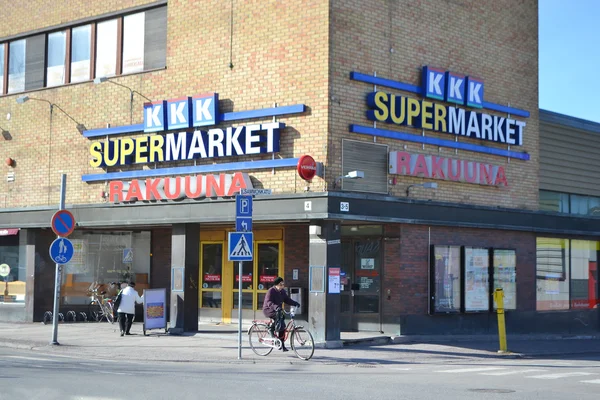 Супермаркет K-market в центре Лаппеэнранты . — стоковое фото
