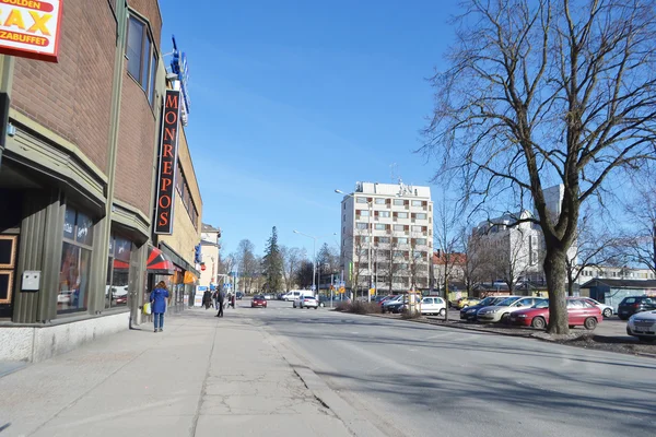Rua no centro de Lappeenranta . — Fotografia de Stock