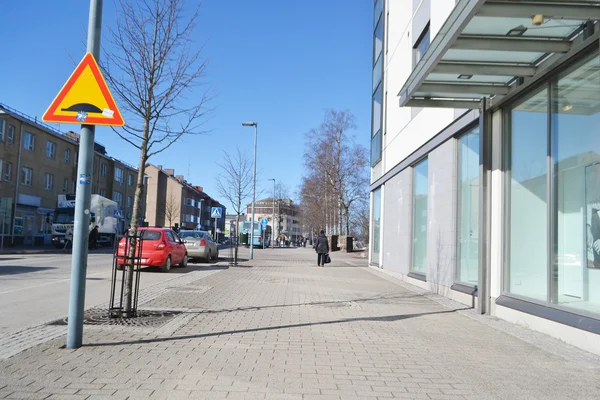 Strada nel centro di Lappeenranta . — Foto Stock