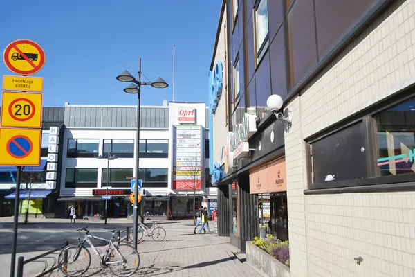 Rua no centro de Lappeenranta . — Fotografia de Stock