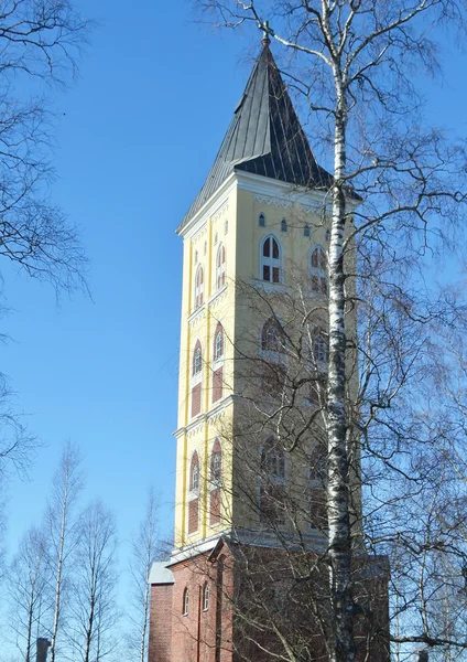 Věž kostela lappee. — Stock fotografie