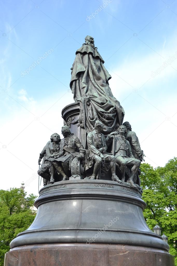 Monument to Catherine the Great on Ostrovsky Square.