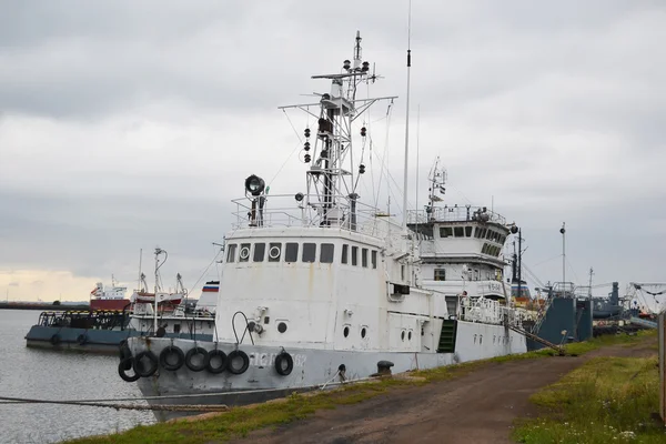 Oranienbaum harbor, felhős napon. — Stock Fotó