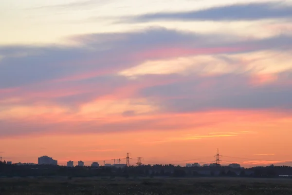 Sunset on a cloudy day. — Stock Photo, Image