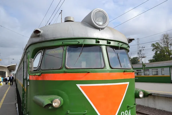 Velho trem elétrico soviético . — Fotografia de Stock