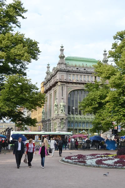 Nevsky Prospekt'e içinde eliseyev emporium. — Stok fotoğraf