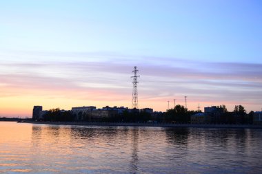 St.Petersburg Neva Nehri'nin görünümü.