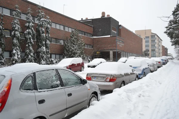 Auto sulla neve . — Foto Stock