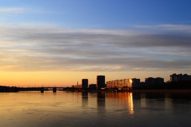 St.Petersburg Neva Nehri'nin görünümü.