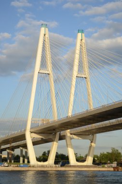 St. Petersburg 'daki Kablo Kalan Köprü.