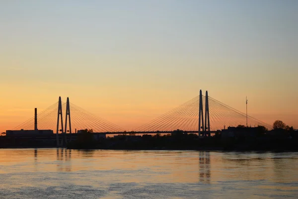 St.Petersburgにケーブル滞在橋. — ストック写真