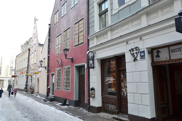 Blick auf das Zentrum von Riga im Winter. — Stockfoto