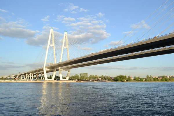 St. Petersburg 'daki Kablo Kalan Köprü. — Stok fotoğraf