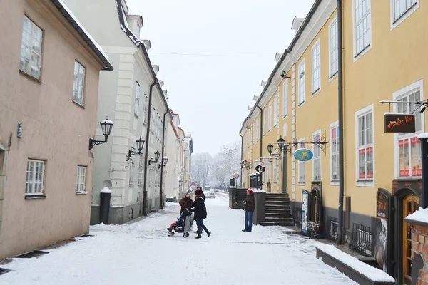 Vista del centro di Riga in inverno . — Foto Stock