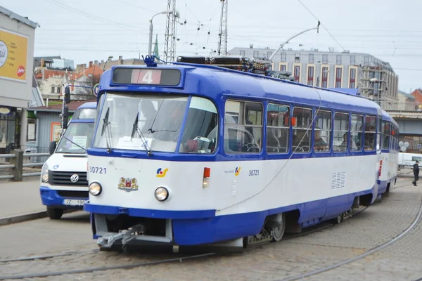 Рижский трамвай . — стоковое фото